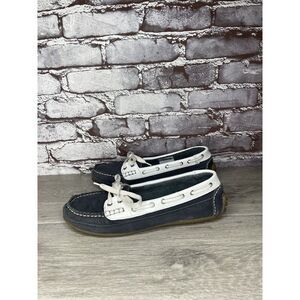 SOUL of AFRICA Nerina Juliet White Blue Leather Bow Ballet Flats Women 7M US/38